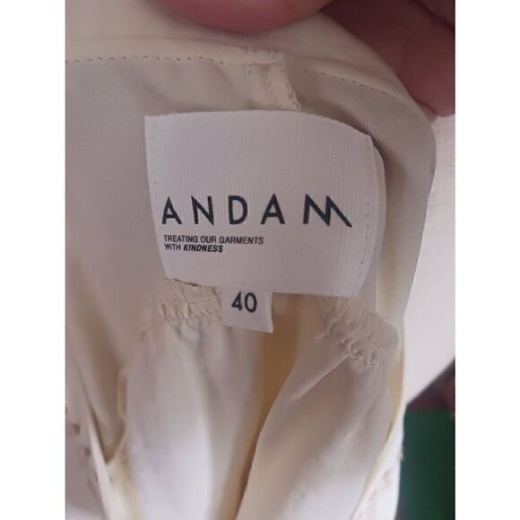 European 40 off white andam tunic Embroidered Bohemian - Picture 3 of 3